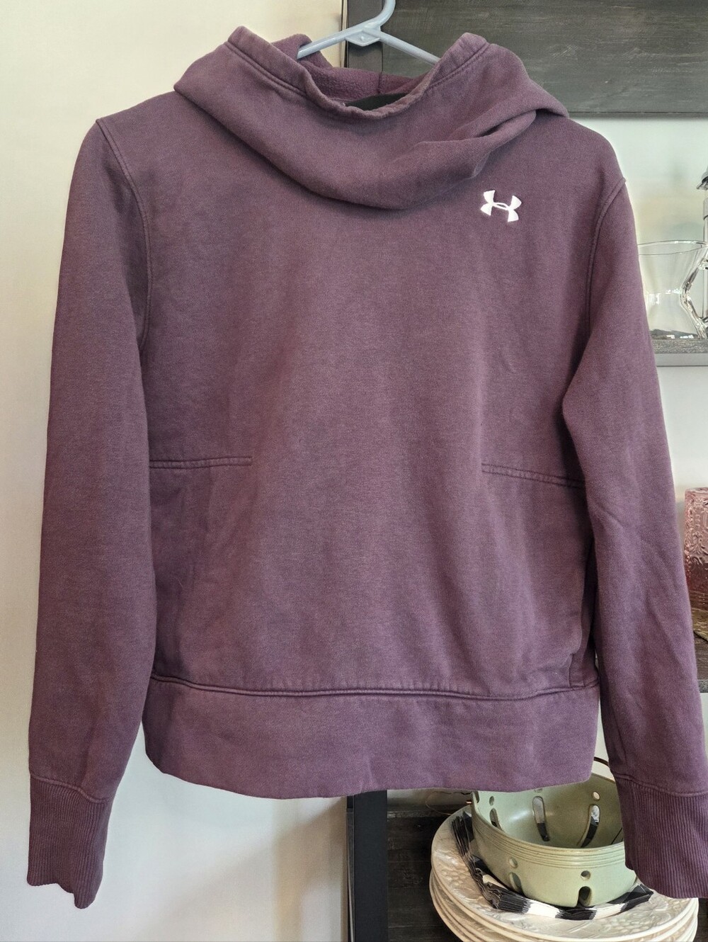 Under Armour Loose Sm/P/Ch Hooded Sweatshirt Purple Cozy Warm
